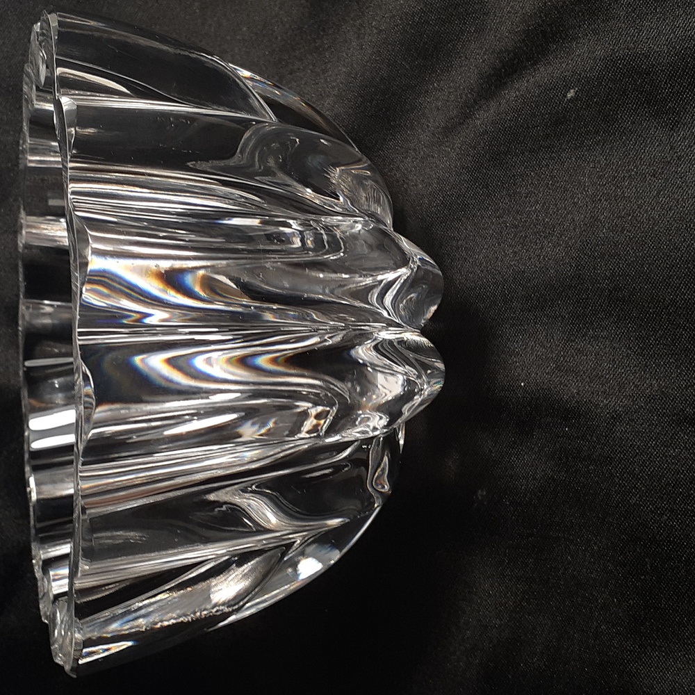 VTG Orrefors crystal Isabella bowl. Sweden Lars Hellsten design. Heavy, clear.